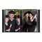 Photo Albums 36-Pocket Sewn Leatherette Embroidered "Graduation" Theme Frame Cover Album for 4 by 6-Inch Prints, Black